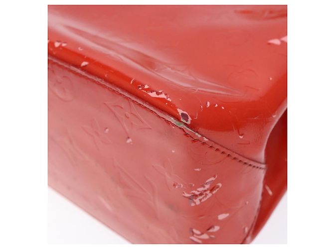 LOUIS VUITTON Monogram Vernis Reade PM Borsa a Mano Rossa M91088 LV Auth ki5902 Rosso - vista 8