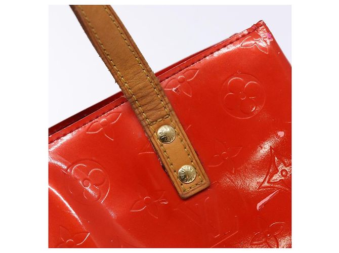 LOUIS VUITTON Monogram Vernis Reade PM Borsa a Mano Rossa M91088 LV Auth ki5902 Rosso - vista 9