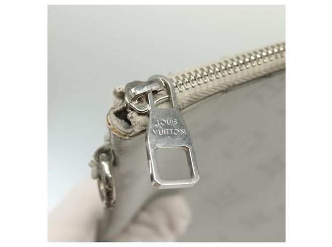 LOUIS VUITTON Pochette Zippata Monogramma Bianca GM Borsa Clutch M68310 LV Auth bs28559 - vista 10