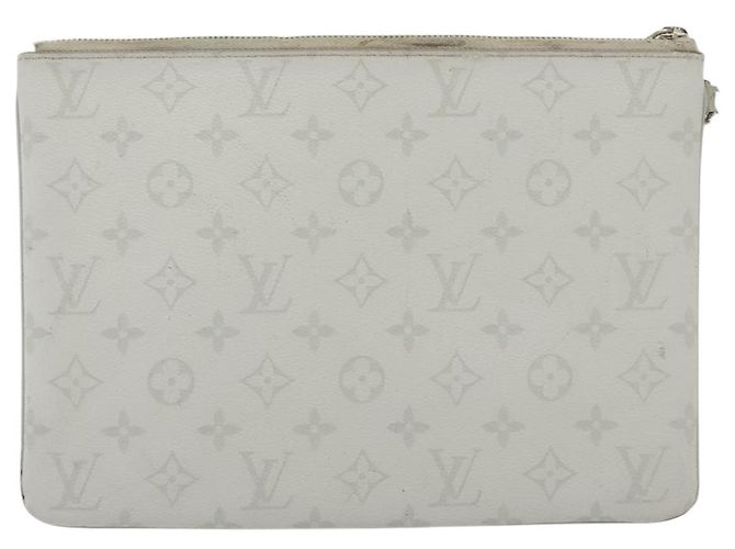 LOUIS VUITTON Pochette Zippata Monogramma Bianca GM Borsa Clutch M68310 LV Auth bs28559 - vista 2