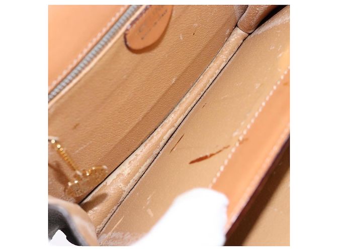 Céline Borsa a mano in tela Macadam CELINE in pelle PVC marrone oro Auth 138386 D'oro - vista 10