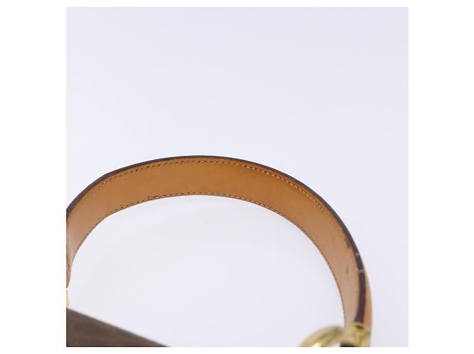 Céline Borsa a mano in tela Macadam CELINE in pelle PVC marrone oro Auth 138386 D'oro - vista 14