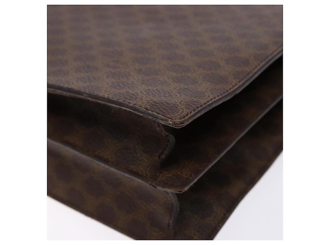 Céline Borsa a mano in tela Macadam CELINE in pelle PVC marrone oro Auth 138386 D'oro - vista 17