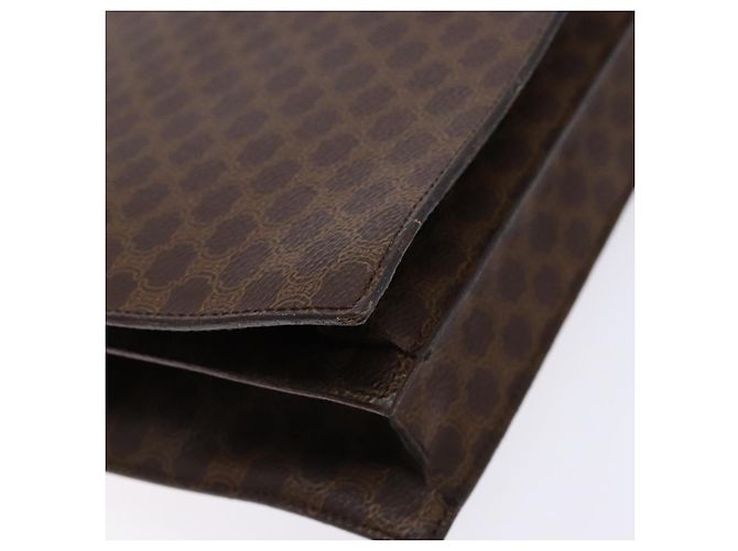 Céline Borsa a mano in tela Macadam CELINE in pelle PVC marrone oro Auth 138386 D'oro - vista 18