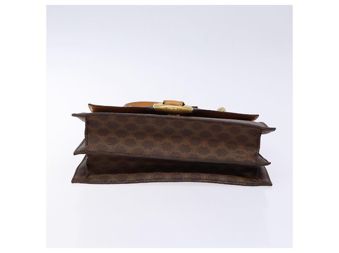 Céline Borsa a mano in tela Macadam CELINE in pelle PVC marrone oro Auth 138386 D'oro - vista 5