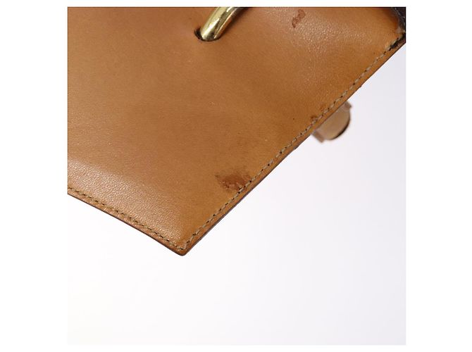 Céline Borsa a mano in tela Macadam CELINE in pelle PVC marrone oro Auth 138386 D'oro - vista 9