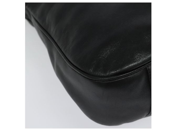 Borsa a mano in pelle GUCCI Bamboo 2way Nera Oro 001 2123 1577 Auth 135785 Nero D'oro - vista 16