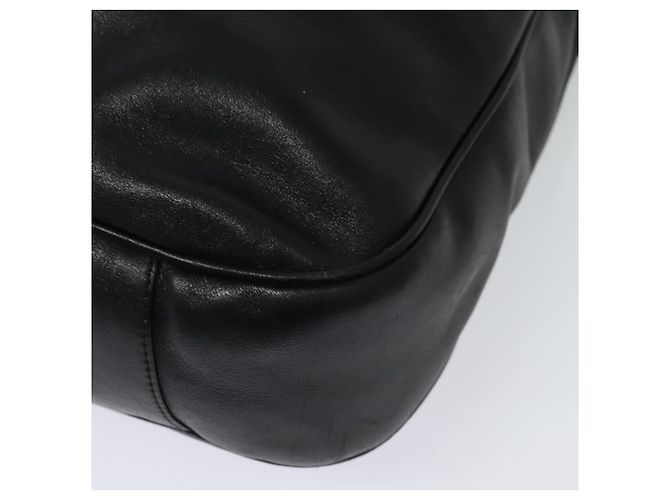 Borsa a mano in pelle GUCCI Bamboo 2way Nera Oro 001 2123 1577 Auth 135785 Nero D'oro - vista 9