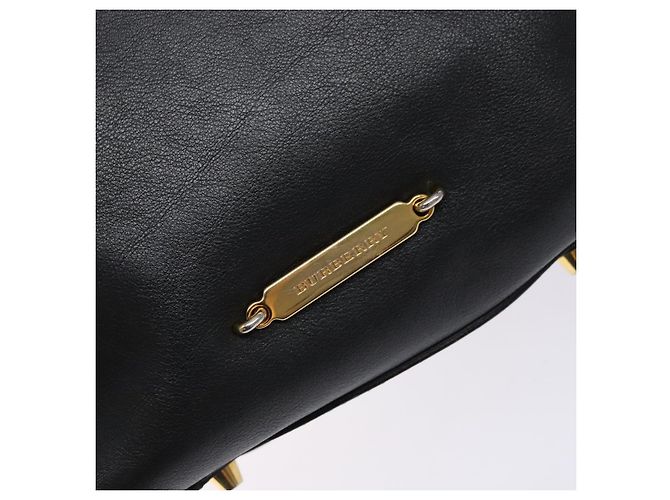 Bolso tote de cuero beige con estampado Nova Check Burberry oro Auth 138125 - vista 17