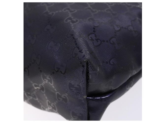 Borsa tote in PVC GG di GUCCI, blu navy e argento, 211133 Auth ki5982 - vista 14