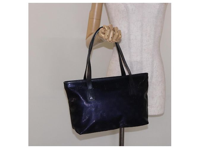 Borsa tote in PVC GG di GUCCI, blu navy e argento, 211133 Auth ki5982 - vista 21