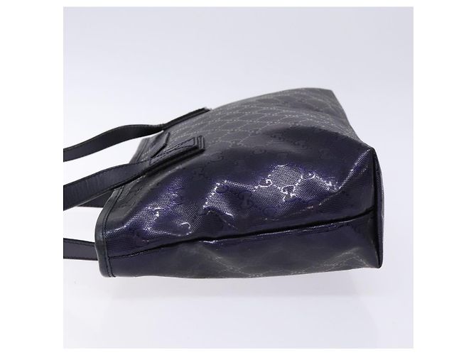 Borsa tote in PVC GG di GUCCI, blu navy e argento, 211133 Auth ki5982 - vista 4