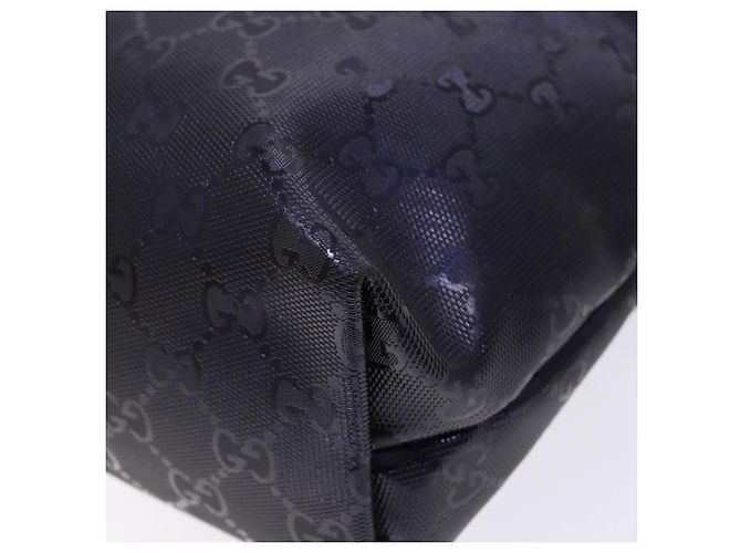 Borsa tote in PVC GG di GUCCI, blu navy e argento, 211133 Auth ki5982 - vista 9