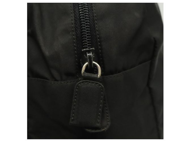 PRADA Borsa a mano in nylon nero argento Auth 137647 - vista 10