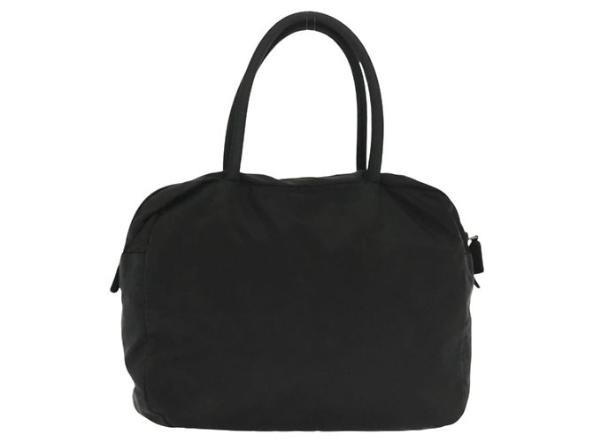PRADA Borsa a mano in nylon nero argento Auth 137647 - vista 2