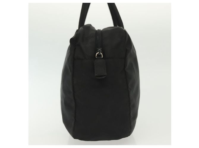 PRADA Borsa a mano in nylon nero argento Auth 137647 - vista 4