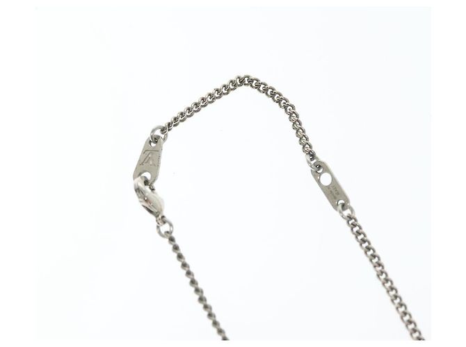 COLLANA LV FLUO LOUIS VUITTON Metallo Giallo Argento MP2143 LV Auth 137309 - vista 8