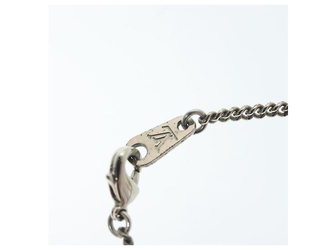 COLLANA LV FLUO LOUIS VUITTON Metallo Giallo Argento MP2143 LV Auth 137309 - vista 9