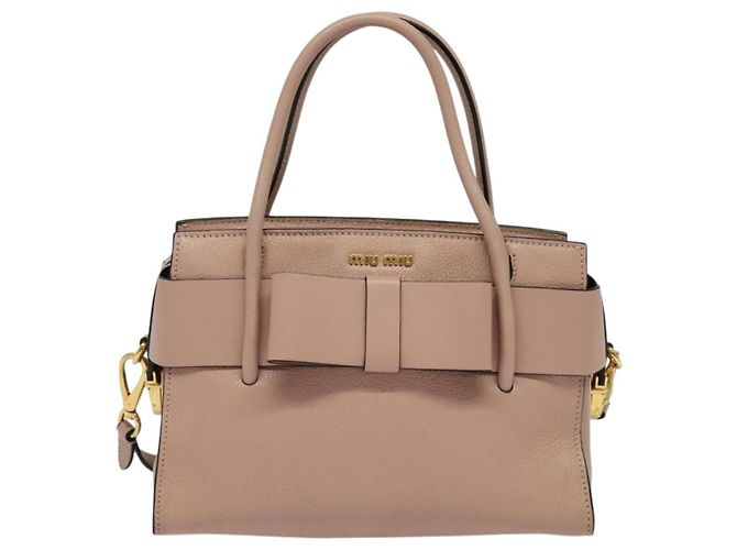 Borsa Miu Miu in pelle 2 in 1 rosa oro Auth 138548 D'oro - vista 13