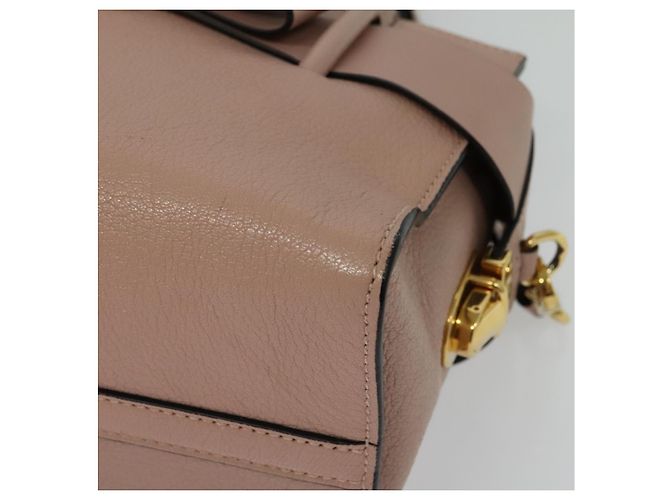 Borsa Miu Miu in pelle 2 in 1 rosa oro Auth 138548 D'oro - vista 16