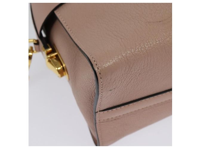 Borsa Miu Miu in pelle 2 in 1 rosa oro Auth 138548 D'oro - vista 17