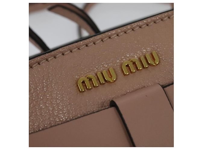 Borsa Miu Miu in pelle 2 in 1 rosa oro Auth 138548 D'oro - vista 19