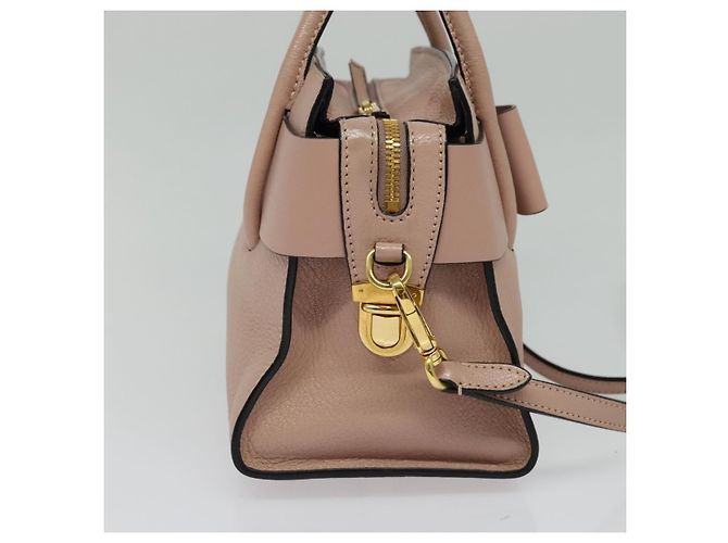 Borsa Miu Miu in pelle 2 in 1 rosa oro Auth 138548 D'oro - vista 3