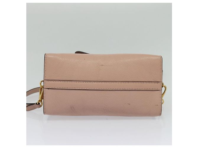 Borsa Miu Miu in pelle 2 in 1 rosa oro Auth 138548 D'oro - vista 5