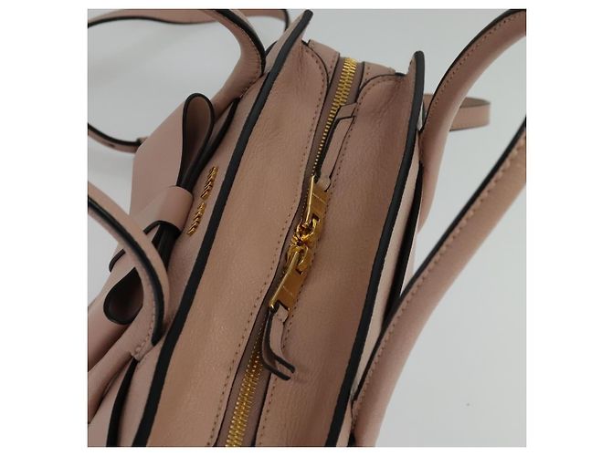 Borsa Miu Miu in pelle 2 in 1 rosa oro Auth 138548 D'oro - vista 6