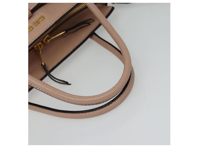 Borsa Miu Miu in pelle 2 in 1 rosa oro Auth 138548 D'oro - vista 7