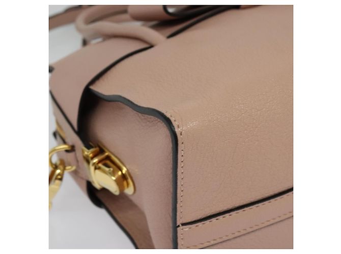 Borsa Miu Miu in pelle 2 in 1 rosa oro Auth 138548 D'oro - vista 9
