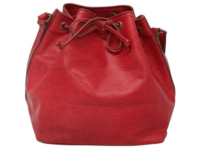 Noe LOUIS VUITTON Borsa a Spalla Petit Noé Epi Rossa M44107 LV Auth th6293 Rosso - vista 13