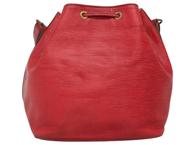 Noe LOUIS VUITTON Borsa a Spalla Petit Noé Epi Rossa M44107 LV Auth th6293 Rosso - vista 2