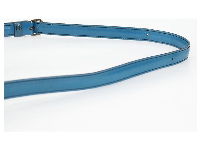 LOUIS VUITTON Borsa a Spalla Cartouchiere MM Epi Blu M52245 LV Auth 136888 - vista 14