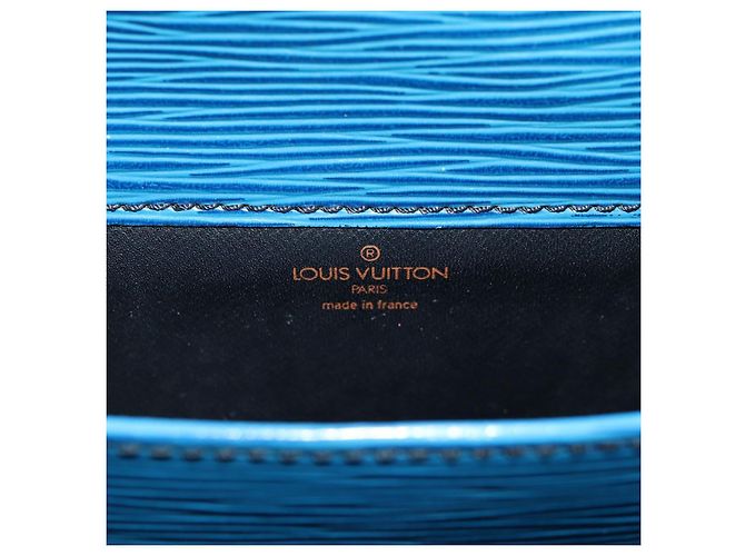 LOUIS VUITTON Borsa a Spalla Cartouchiere MM Epi Blu M52245 LV Auth 136888 - vista 22