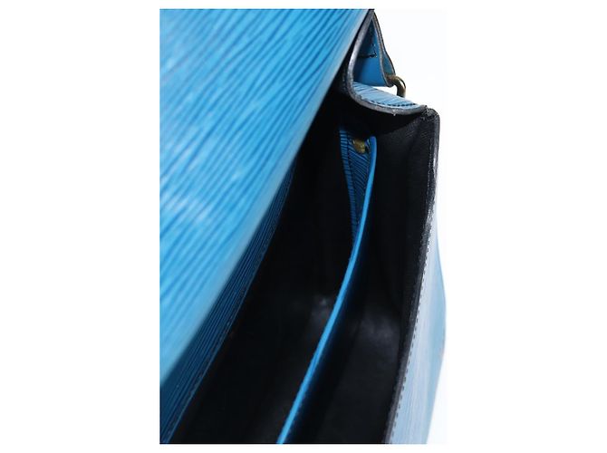 LOUIS VUITTON Borsa a Spalla Cartouchiere MM Epi Blu M52245 LV Auth 136888 - vista 23