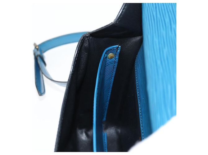 LOUIS VUITTON Borsa a Spalla Cartouchiere MM Epi Blu M52245 LV Auth 136888 - vista 24