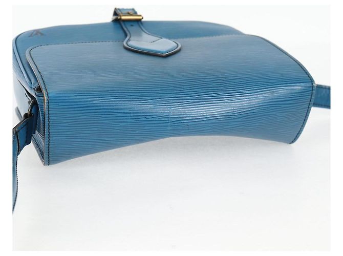 LOUIS VUITTON Borsa a Spalla Cartouchiere MM Epi Blu M52245 LV Auth 136888 - vista 6