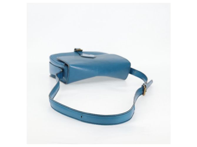 LOUIS VUITTON Borsa a Spalla Cartouchiere MM Epi Blu M52245 LV Auth 136888 - vista 7