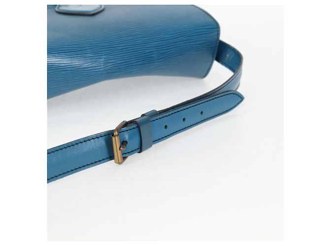LOUIS VUITTON Borsa a Spalla Cartouchiere MM Epi Blu M52245 LV Auth 136888 - vista 8