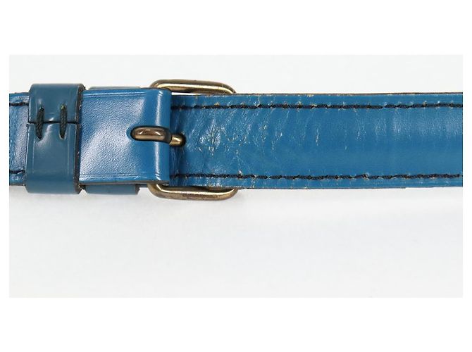 LOUIS VUITTON Borsa a Spalla Cartouchiere MM Epi Blu M52245 LV Auth 136888 - vista 9