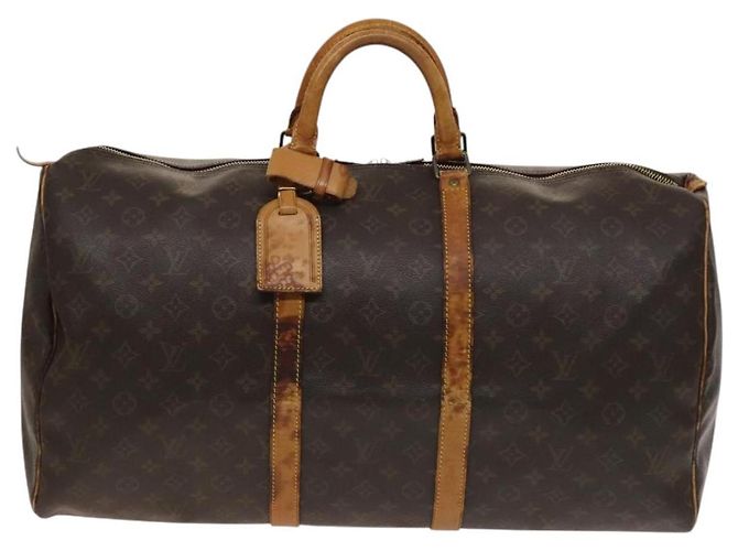 LOUIS VUITTON Borsa Boston Monogram Keepall 55 M41424 LV Auth 136675 Monogramma - vista 13