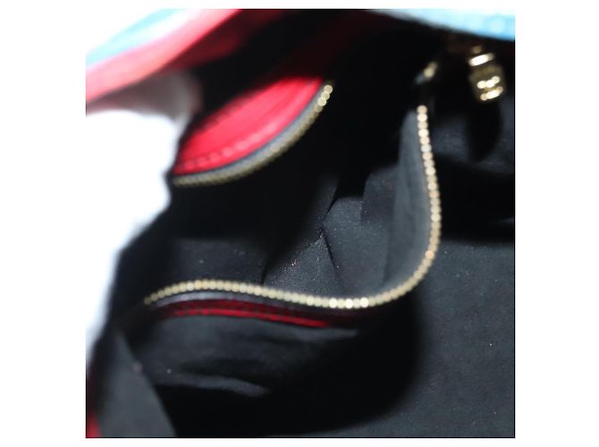 Noe LOUIS VUITTON Borsa a Spalla Petit Noé Epi Rosso Castigliano Blu LV Auth 137359 - vista 20
