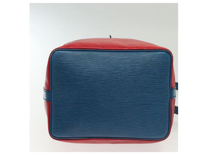 Noe LOUIS VUITTON Borsa a Spalla Petit Noé Epi Rosso Castigliano Blu LV Auth 137359 - vista 5