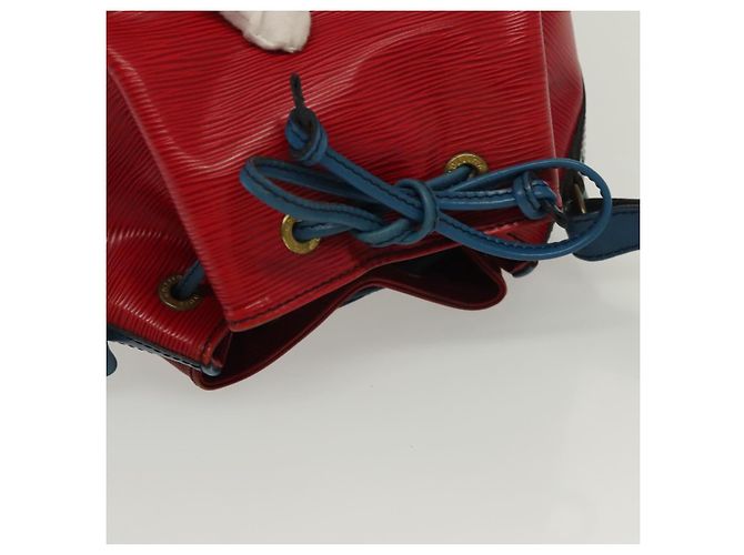 Noe LOUIS VUITTON Borsa a Spalla Petit Noé Epi Rosso Castigliano Blu LV Auth 137359 - vista 6