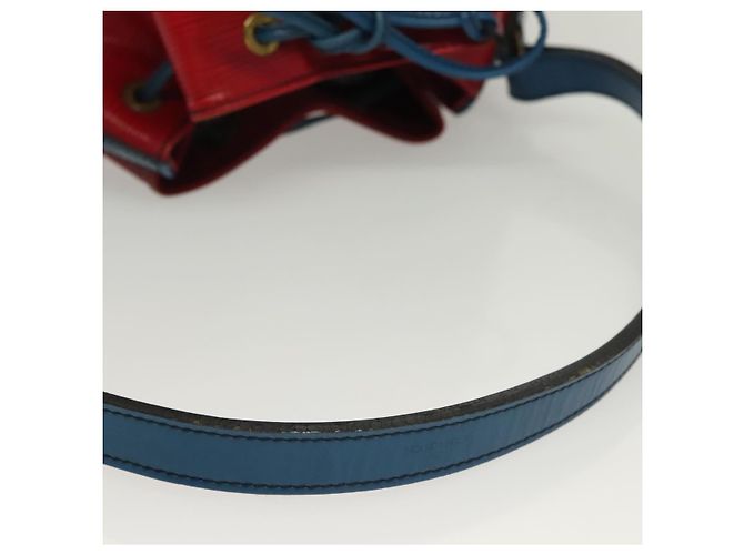 Noe LOUIS VUITTON Borsa a Spalla Petit Noé Epi Rosso Castigliano Blu LV Auth 137359 - vista 7