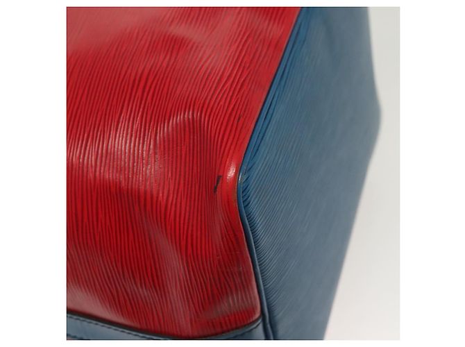 Noe LOUIS VUITTON Borsa a Spalla Petit Noé Epi Rosso Castigliano Blu LV Auth 137359 - vista 9