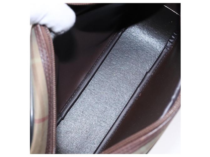 Autre Marque Borsa a Spalla Burberrys Nova Check in Tela Beige e Marrone Auth ki5994 - vista 11
