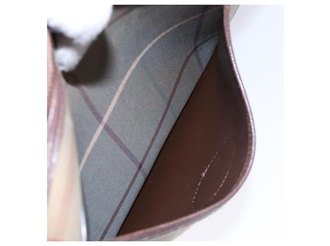 Autre Marque Borsa a Spalla Burberrys Nova Check in Tela Beige e Marrone Auth ki5994 - vista 12
