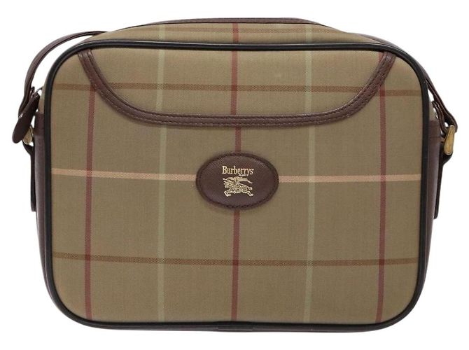 Autre Marque Borsa a Spalla Burberrys Nova Check in Tela Beige e Marrone Auth ki5994 - vista 13